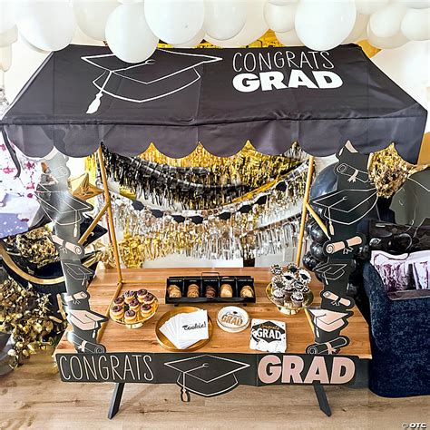 Bulk 50 Pc Black And Gold Graduation Party Congrats Grad Luncheon