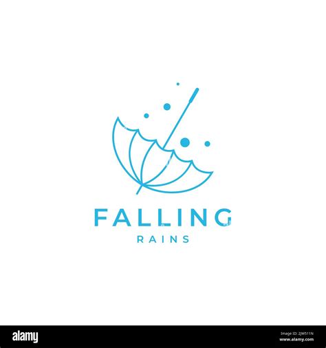 umbrella falling rain logo design Stock Vector Image & Art - Alamy