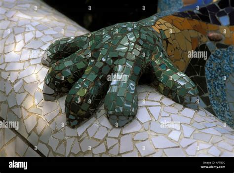 Parc Guell Barcelona Close Up Dragon Hi Res Stock Photography And