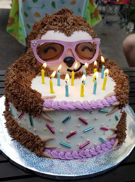 Sloth birthday cake – Artofit