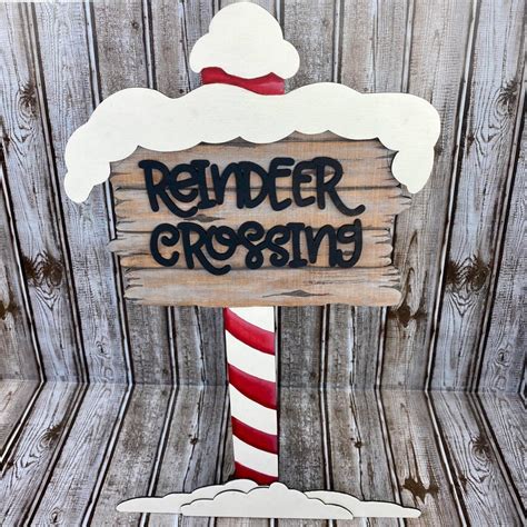 Svg Laser Cut Digital File Rustic Candy Cane Post Etsy