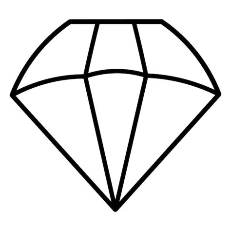 Premium Vector Faceted Diamond Brilliant In Doodle Style Sketch