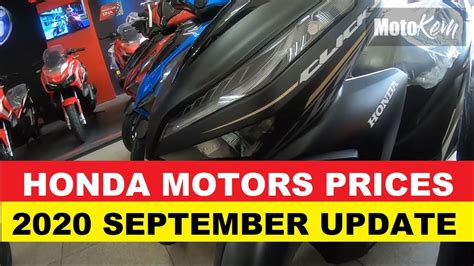 Honda Motorcycle Pricelist 2020 Philippines Updated Prices Hondamar