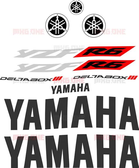 Yamaha Yzf R Logos Stickers Set Mxg One Best Moto Decals