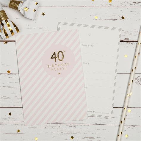 40th Birthday Invitations 40th Birthday Invites 40th | Etsy