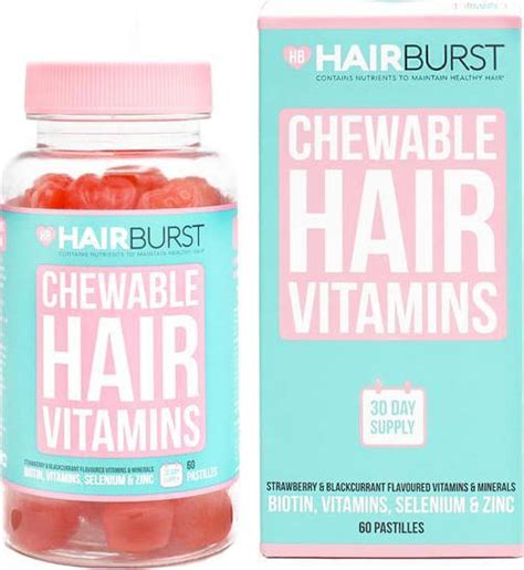 HAIRBRUST Chewable Hair Vitamins 60 Pastilles Beautyshopcy