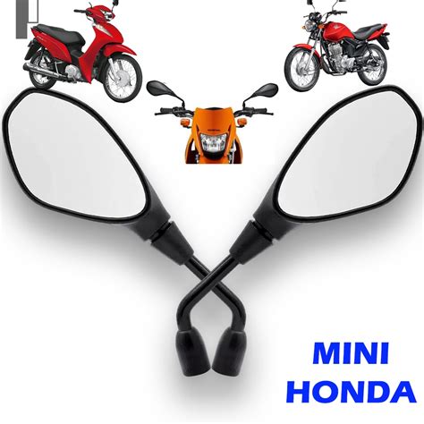 Retrovisor Mini Modelo Bmw F800 Gs650 Fixo Rosca Honda Para Cg 125 150