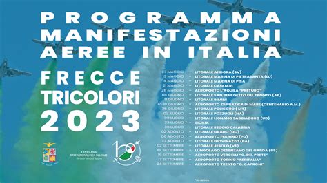 Frecce Tricolori Calendario Manifestazioni Happy Kirstyn