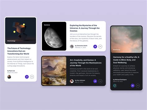 Article Cards Ui By Emanuel Mateiuc On Dribbble