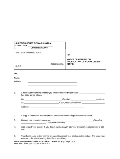 Notice Of Hearing Sample Fill Out Sign Online Dochub