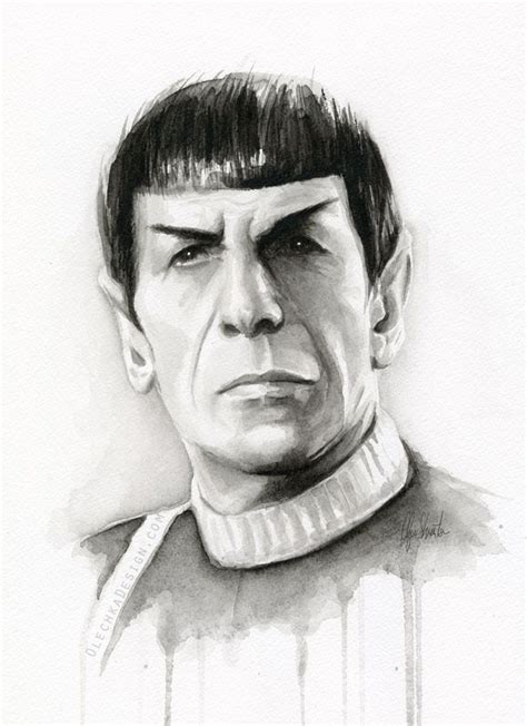 Spock Portrait Star Trek Fan Art Star Trek Art Star Trek Artwork Star Trek Images