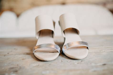 Nude And Silver Wedges