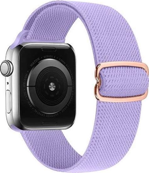 By Qubix Solo Loop Nylon Bandje Paars Geschikt Voor Apple Watch