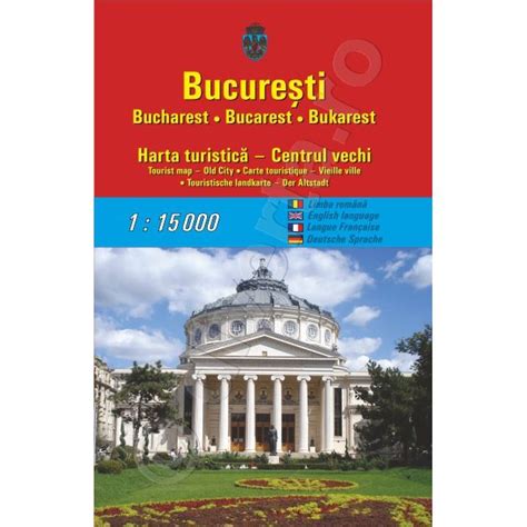 Bucuresti Harta Turistica Pliata 70x100 Cm Centrul Istoric