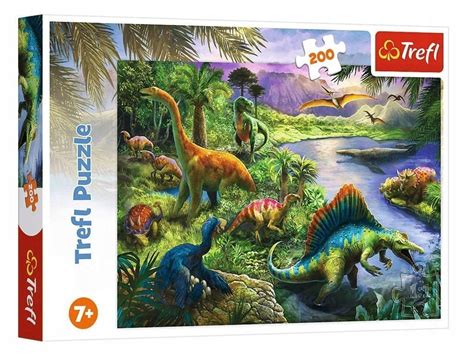 PUZZLE 200 DRAPIEŻNE DINOZAURY TREFL TREFL 12501939626 oficjalne