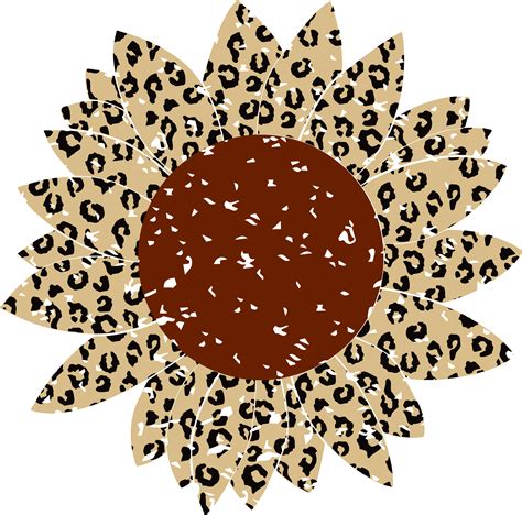 Sunflower Grunge Svg Leopard Print Svg By Crafty Mama Studios