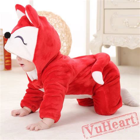 Winter Onesies Baby Cute Red Fox Onesie Costume Kigurumi Onesies