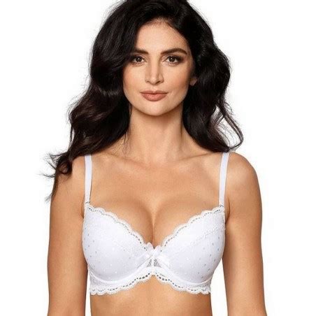 Lagerta Soutien Gorge Push Up Blanc Ou Noir Lingerie Roza Couleur Blanc