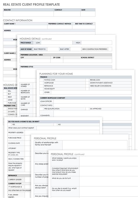 Free Client Profile Templates | Smartsheet