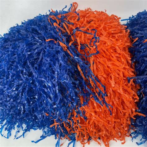 Vintage Cheerleading Pom Poms Blue Orange 80s 90s Huge Poms Cheer ...