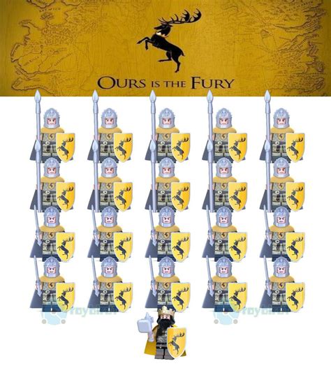 21pcs House Baratheon Spear Sword Army Game Of Thrones Minifigures