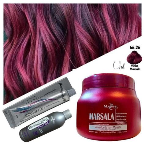 Kit Cabelo Marsala Vinho Matizador G Tinta G Ox Ml Mairibel