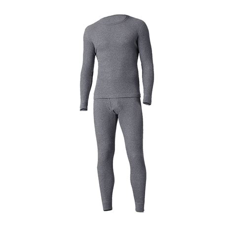 Pands Cotton Waffle Knit Thermal Underwear Set 2pc For Men Shirt Long