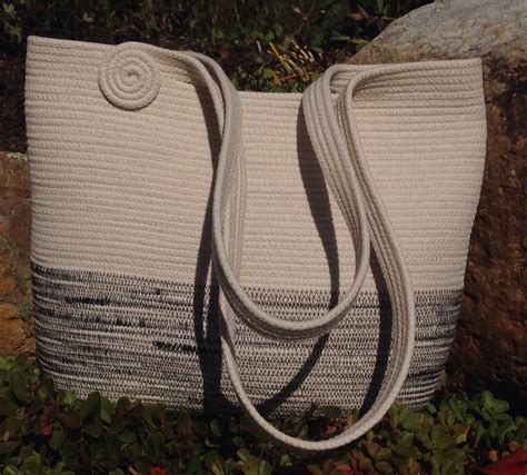 Coiled Clothesline Rope Bag Rope Art By Andrea Rope Bag Coiled