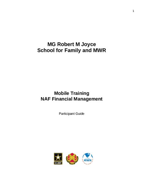 Naf Financial Management For Program Managers Doc Template Pdffiller