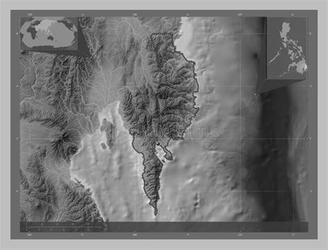 Davao Oriental Philippines Grayscale Capital Stock Illustration