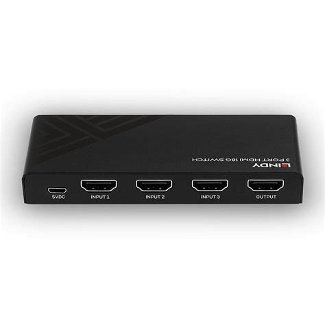 3 Port Hdmi 18g Switch From Lindy Uk