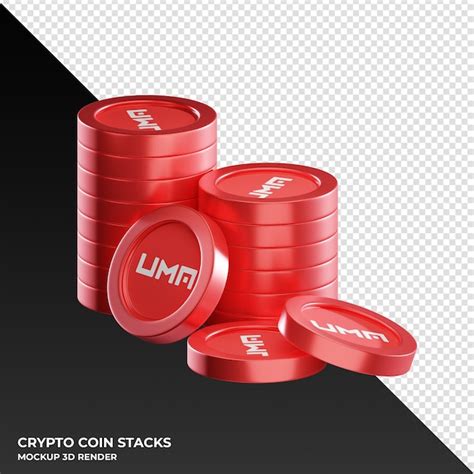 Premium PSD Uma Coin Stacks Cryptocurrency 3d Render Illustration