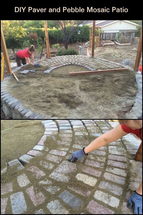 Extraordinary Diy Paver And Pebble Mosaic Patio The Owner Builder