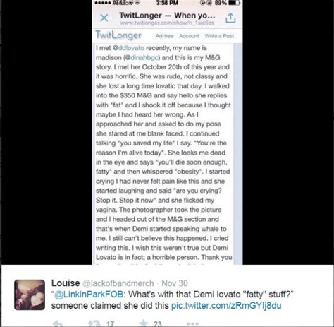 'Demi Lovato Fatty:' Fan claims Lovato called her fat, bullied her