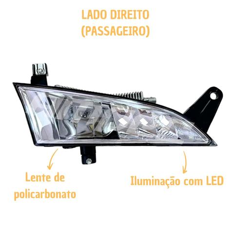 Farol Auxiliar Grade Led Compat Vel Scania S Ntg Direito Ampec