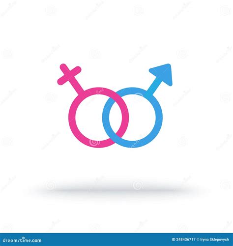 Heterosexual Gender Symbol Orientation Sign Vector Illustration Stock