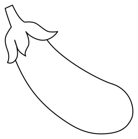 Black And White Cartoon Eggplant Vector Clipart At Clip Art