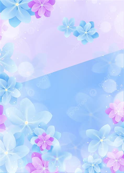 Pink And Blue Fantasy Floral Background Wallpaper Image For Free