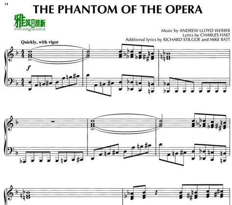 歌剧魅影 The Phantom Of The Opera 钢琴谱