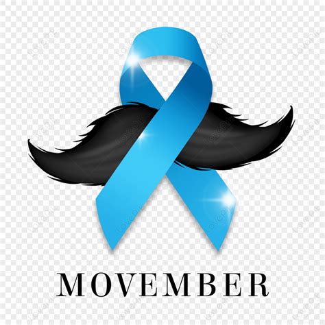 Movember Male Healthy Blue Silk And Beard Beard Transparent Design Png