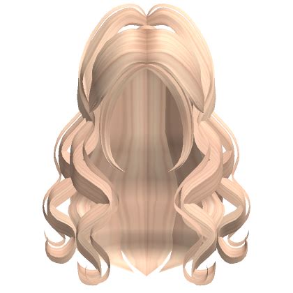 Girly Curled Half Up Pony Blonde Roblox
