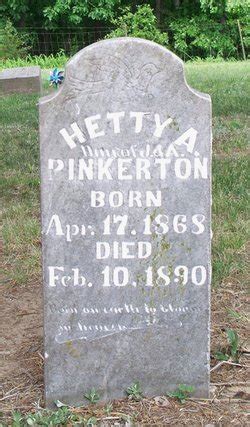 Hetty A Pinkerton 1868 1890 Mémorial Find a Grave