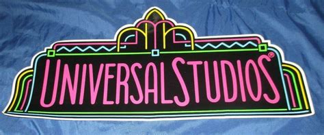 UNIVERSAL STUDIOS Theme Park Prop Sign/Sticker/Decal ~Vintage Logo ...