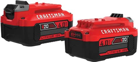 Craftsman Lot De Batteries Lithium Ion V A Heure Lot De