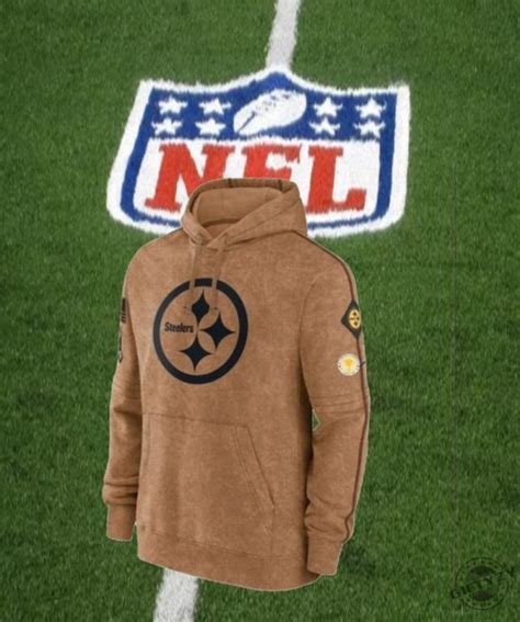 Pittsburgh Steelers Brown 2023 Hoodie Salute To Service Club Pullover ...