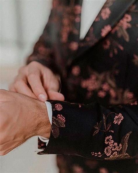 Groom In Floral Broken Suit Hockerty