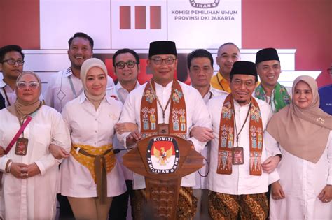 Pasangan Kim Plus Ridwan Kamil Suswono Daftar Ke Kpu Untuk Pilgub Dki