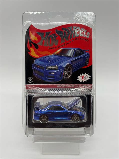 Hot Wheels RLC Nissan Skyline GT R BNR Spectraflame Blue