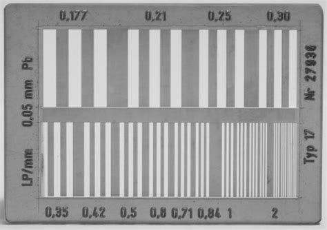 Resolution Line Pair And Fan Test Patterns