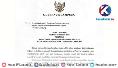 Kupas Tuntas Keluarkan Surat Edaran Gubernur Lampung Perketat Aturan